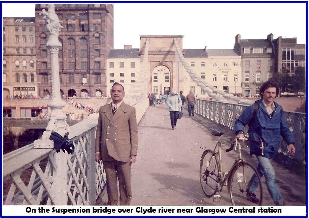 A person and person standing on a bridge AI-generated content may be incorrect.